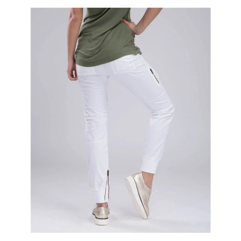 aeronautica militare Slim-fit Trousers White Dames