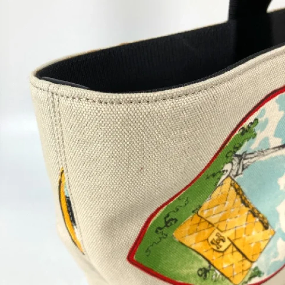 Chanel Vintage Pre-owned Canvas totes Beige Dames
