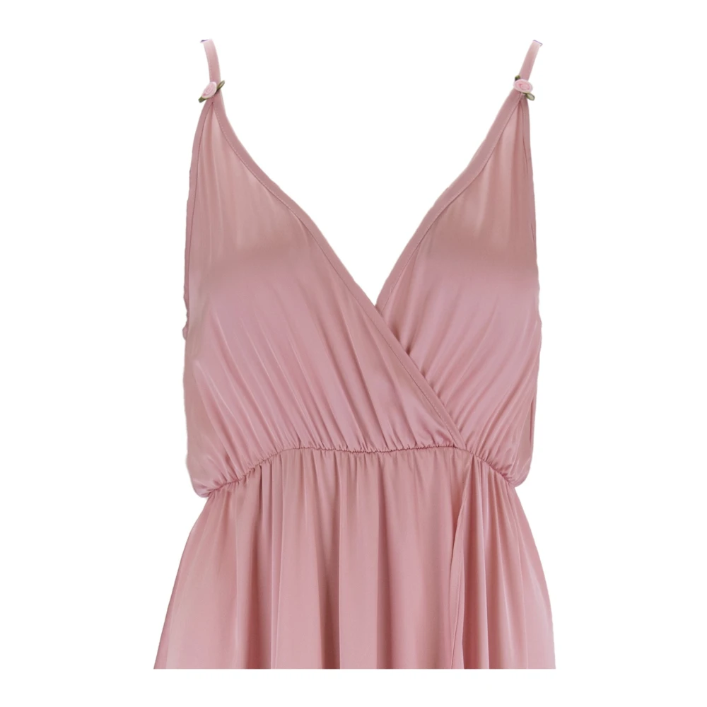Aniye By Lange bloemenjurk met diepe split Pink Dames
