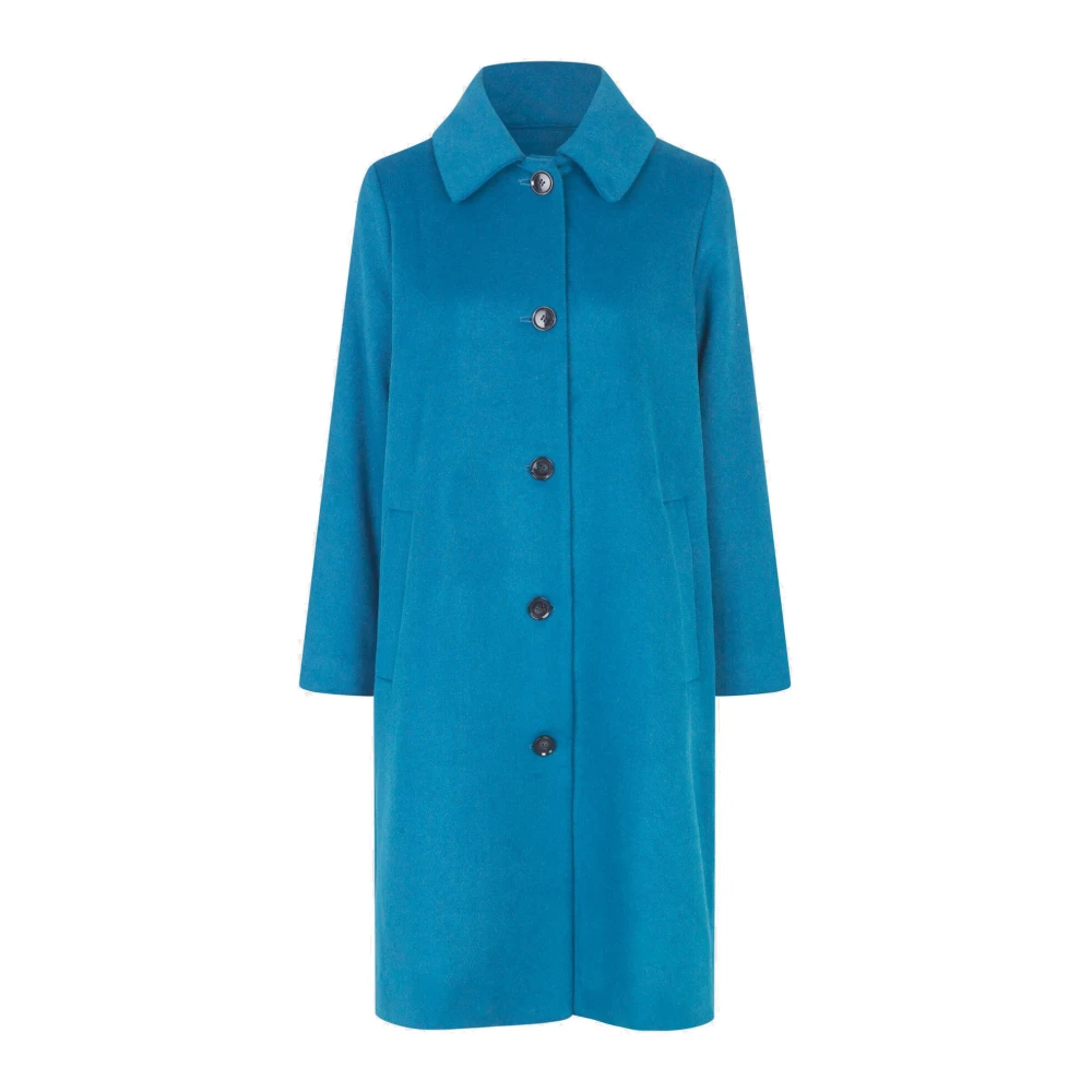 Masai Elegante Celestial Wollen Jas Blue Dames