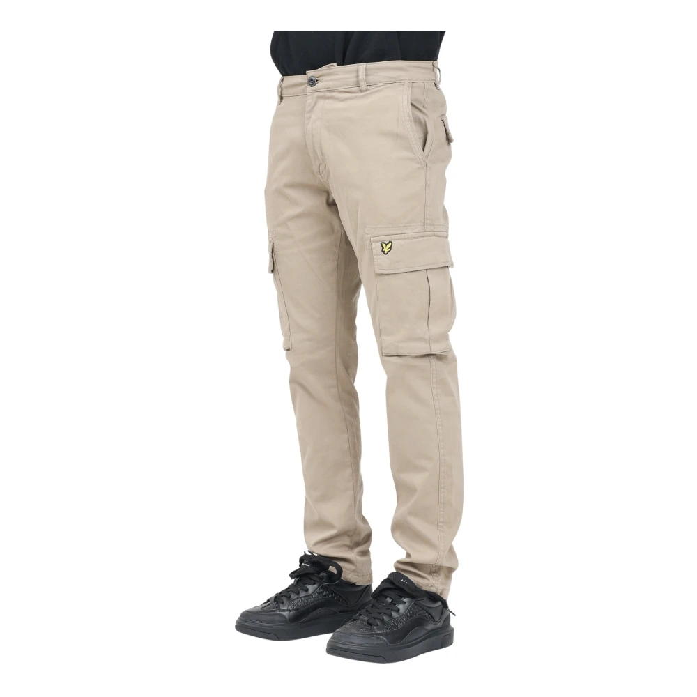 Lyle & Scott Beige Rits Knopen Broek Herfst Winter Beige Heren