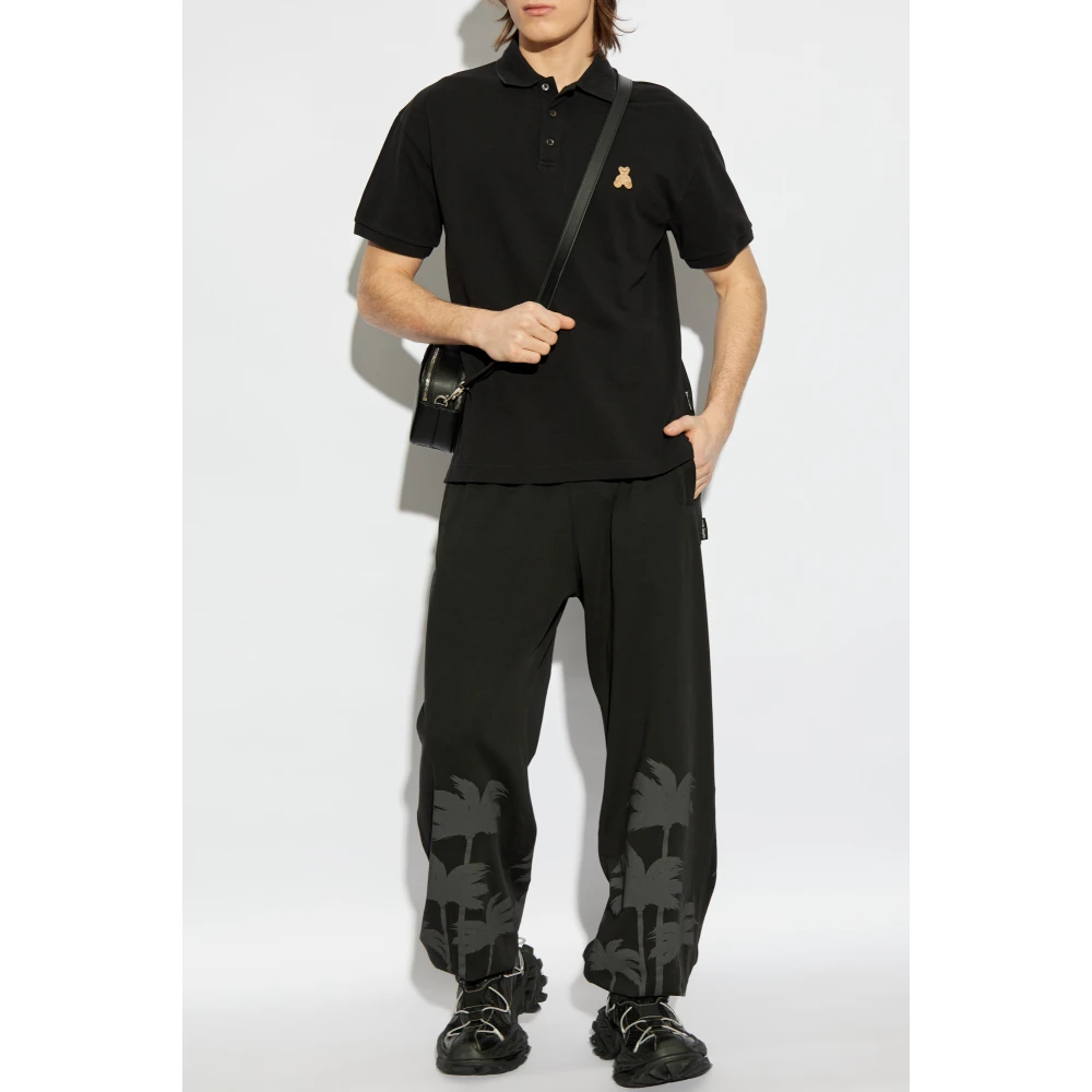 Palm Angels Polo met logo Black Heren