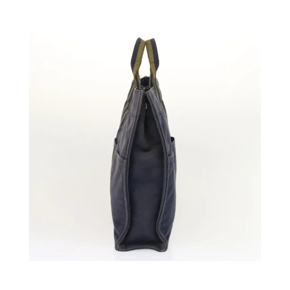Hermès Vintage Pre-owned Cotton handbags Blue Dames