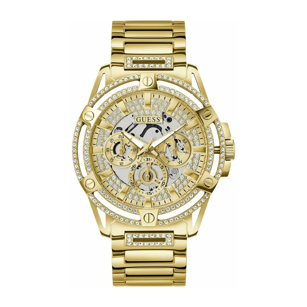 Guess Women's Yellow Watches, One Size, King Multifunction Watch
