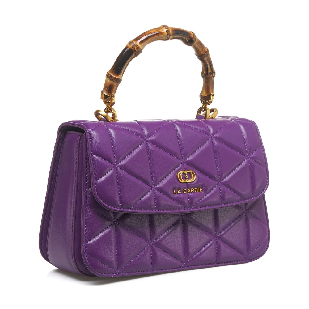 La Carrie Paarse Leren Handtas Purple Dames