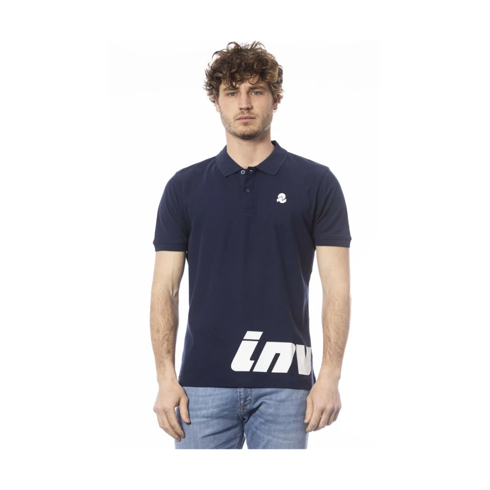 Invicta Blauw Katoenen Poloshirt Korte Mouw Blue Heren