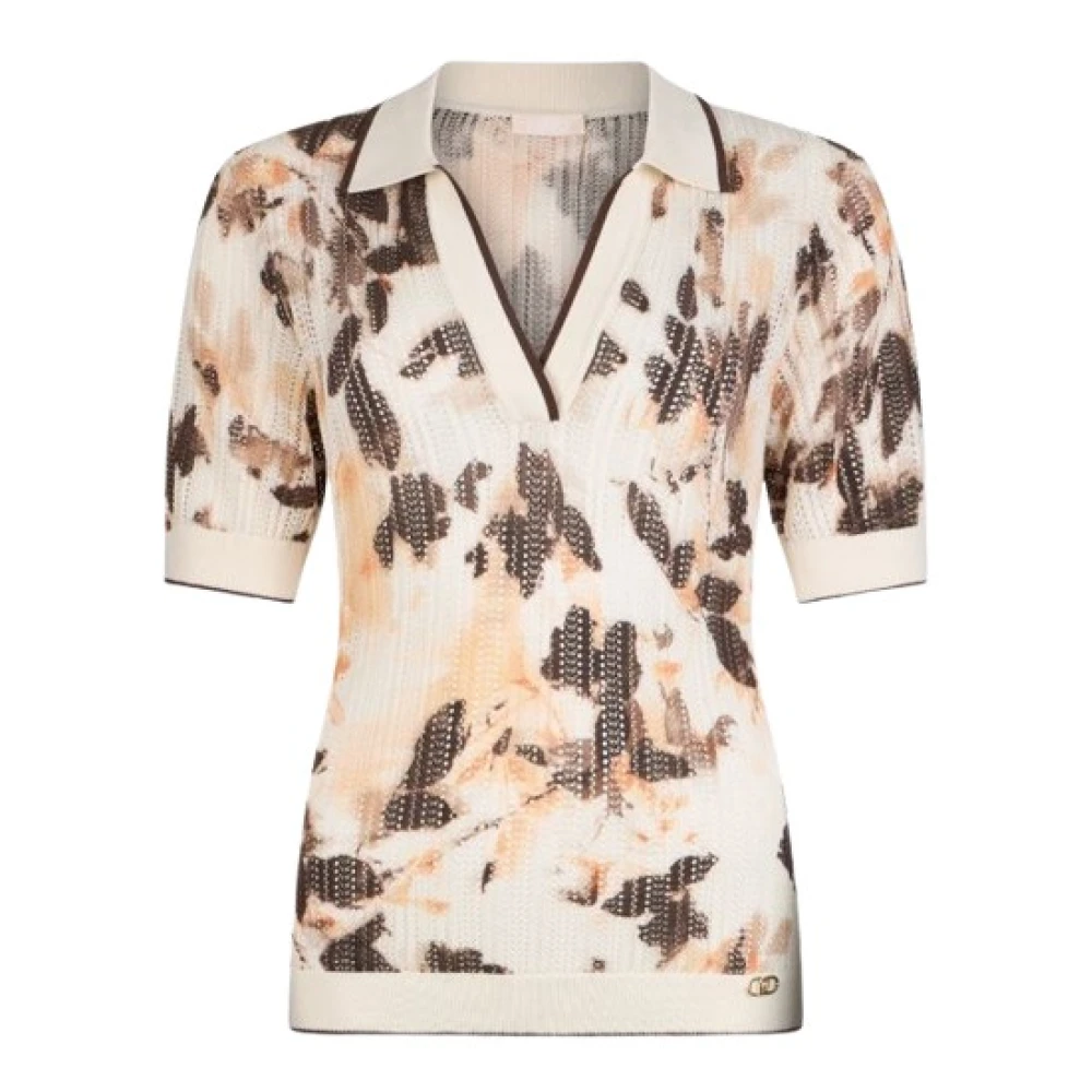 Liu Jo Vrouw Multicolor Polo Shirt Met Stikseldetails