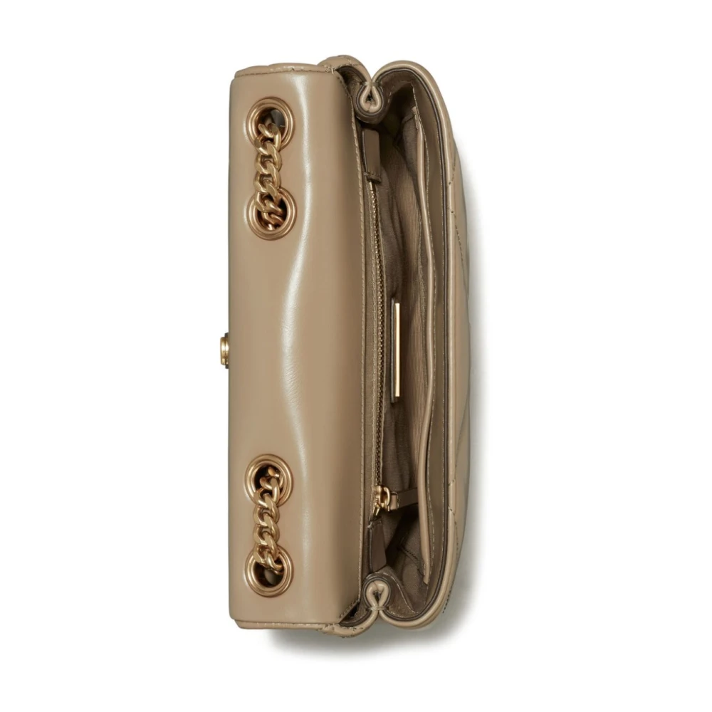 TORY BURCH Chique Taupe Leren Schoudertas Green Dames