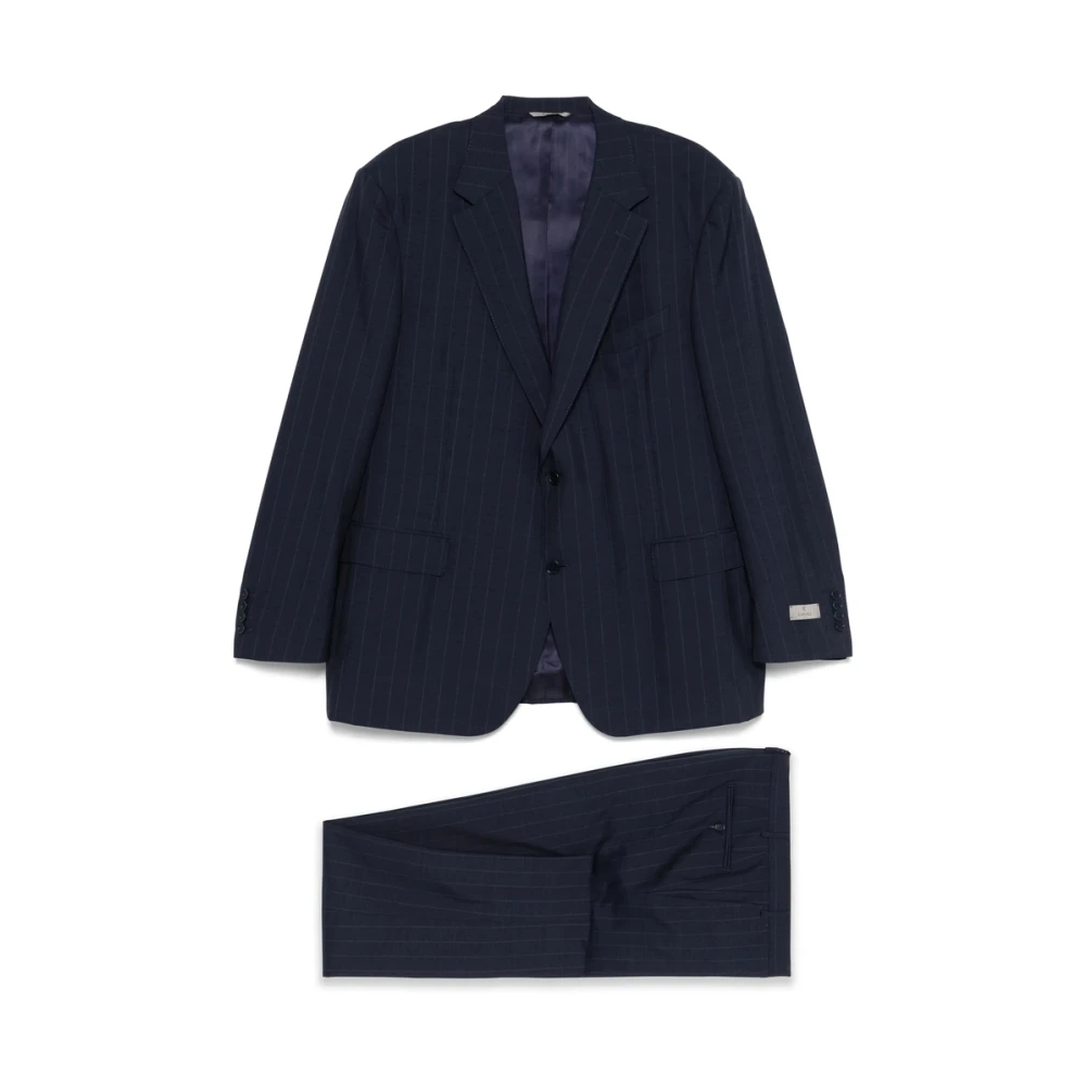Canali Navy Blue Suit Jacket Blue Heren