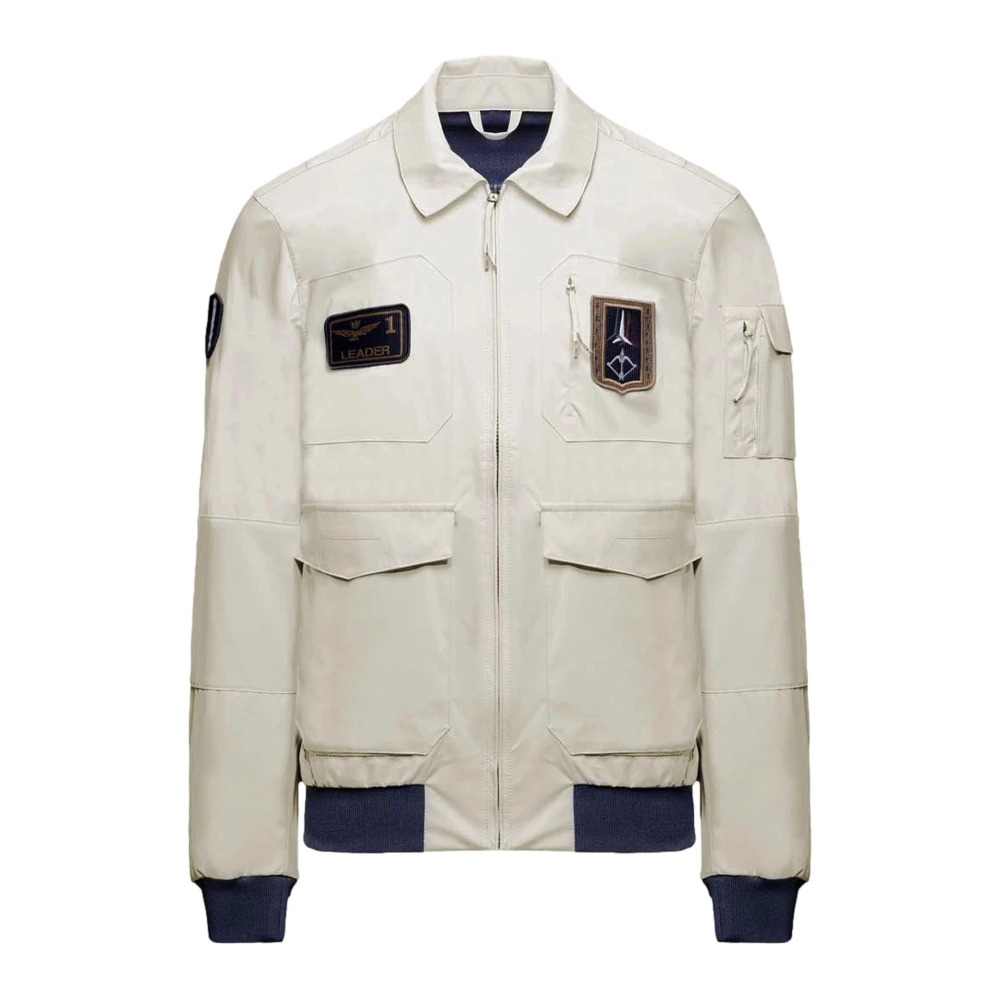 Aeronautica Militare Men's White Light Jackets, L, Pilot Jacket Ab3049uct04290