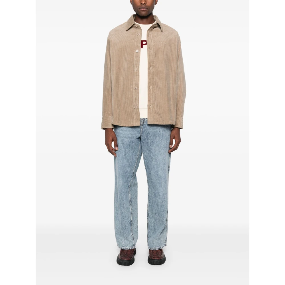 A.p.c. Corduroy Bobby Overhemd Beige Heren