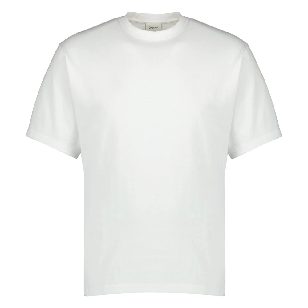 Saint Laurent Men's White T-Shirts, Xs, Cassandre T-Shirt