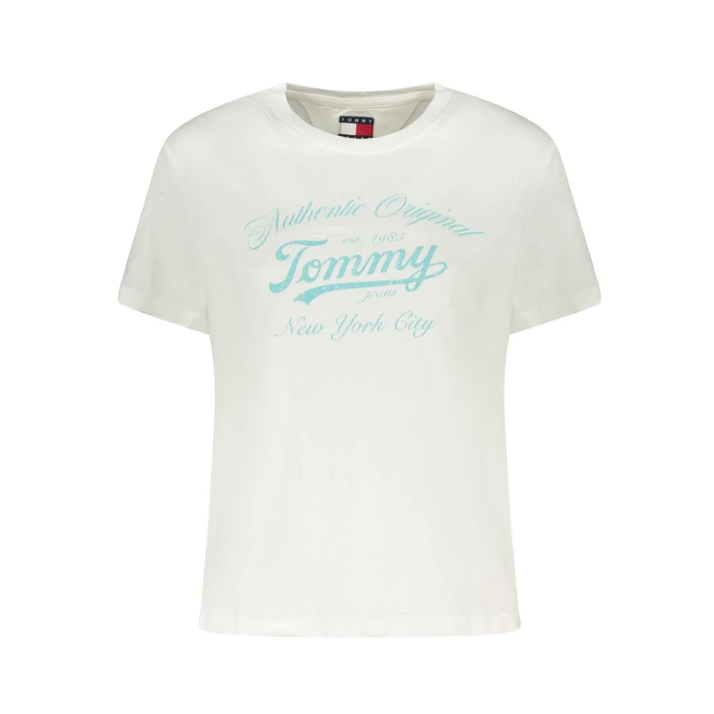 Tommy Hilfiger Women's White Cotton T-Shirt - T-Shirts - L- Tops