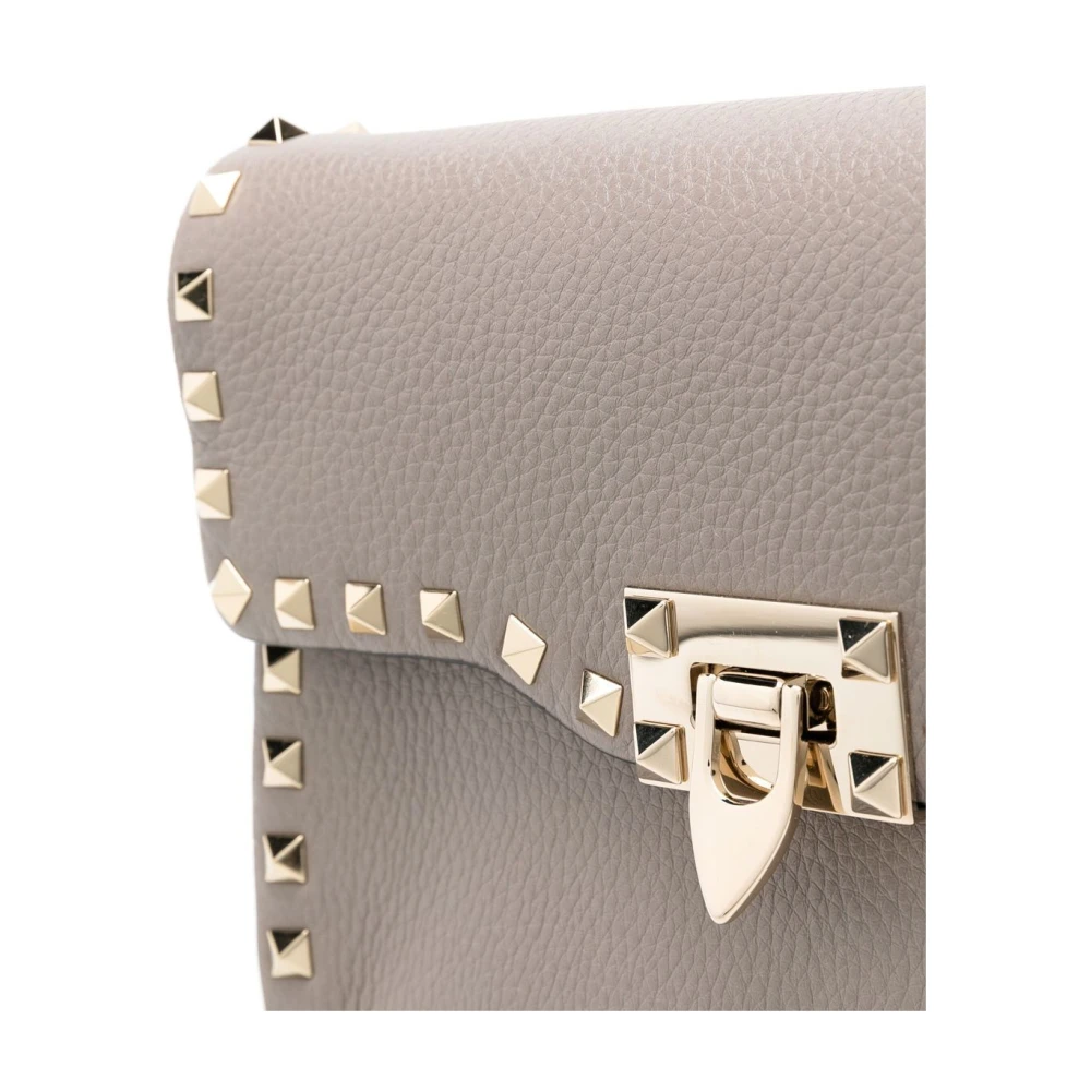 Valentino Garavani Grijze Pebbled Leren Crossbody Tas Gray Dames