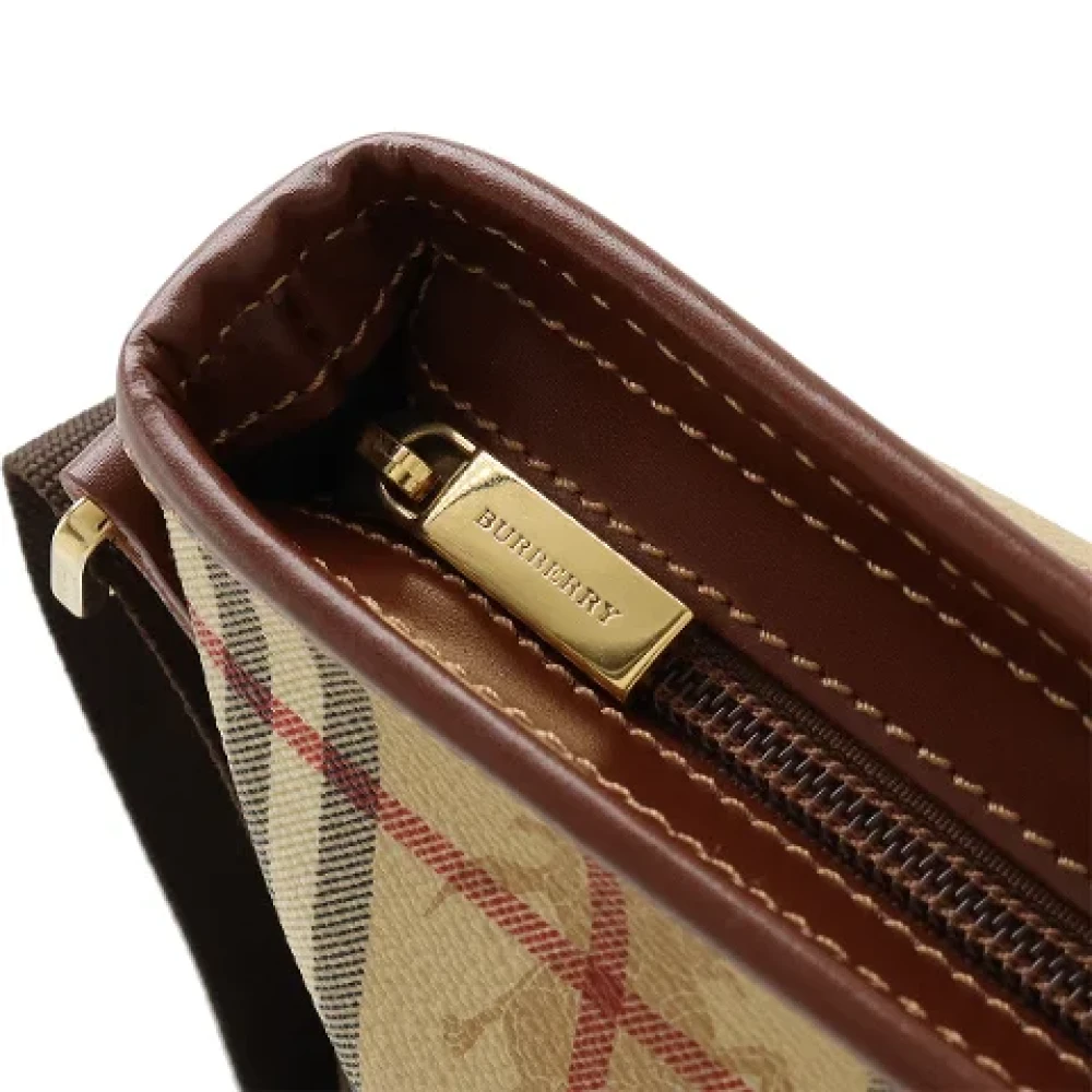 Burberry Vintage Pre-owned Canvas shoulder-bags Beige Dames
