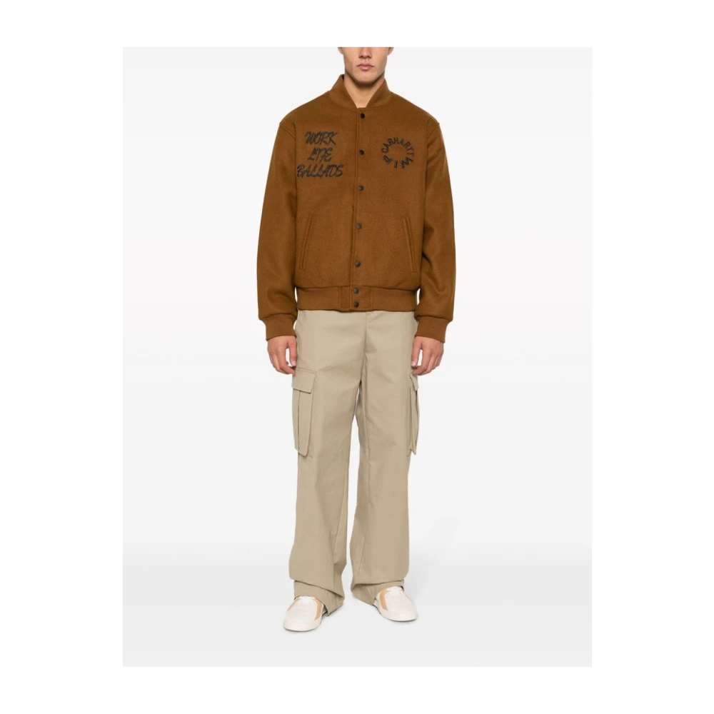 Carhartt WIP Varsity Bomber Jacks Brown Heren