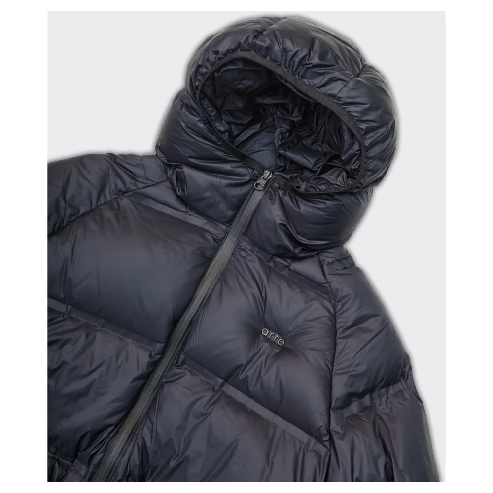 Arte Antwerp Zwarte Puffer Crop Jas Blue Heren