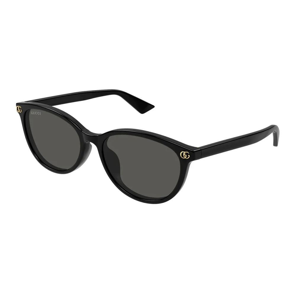 Gucci Women's Black Cat-Eye Sunglasses Dark Grey Lenses