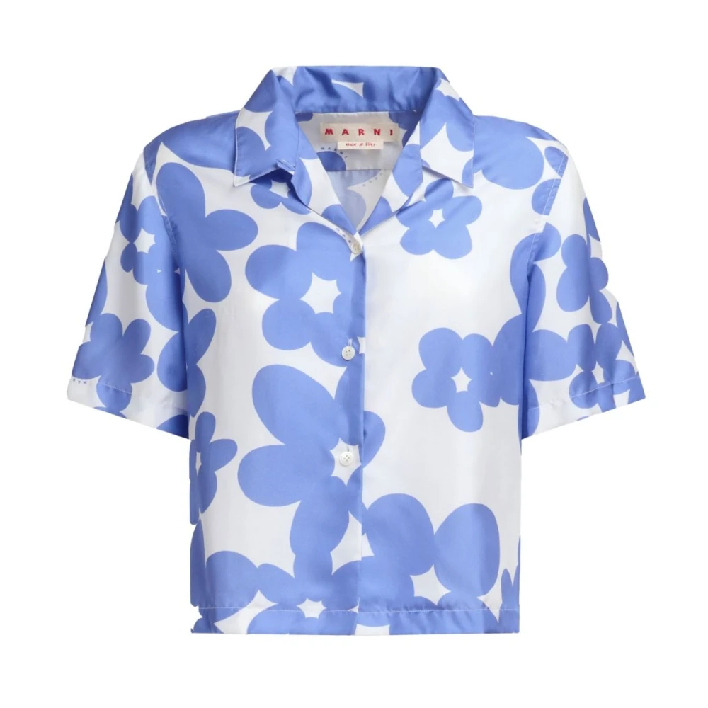 Marni Zijden Shirt Elegant Ontwerp Multicolor Dames