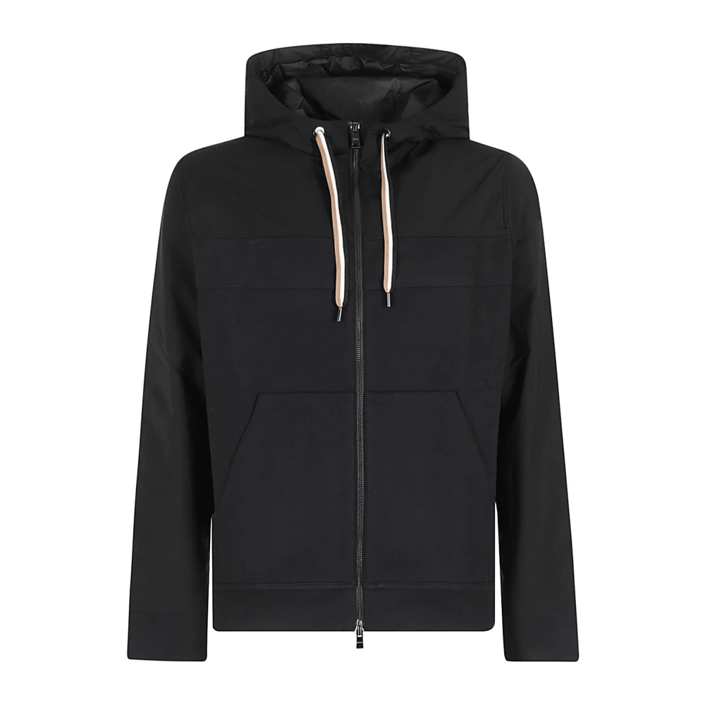 Hugo Boss Katoen Full Zip Sweatshirt Black Heren