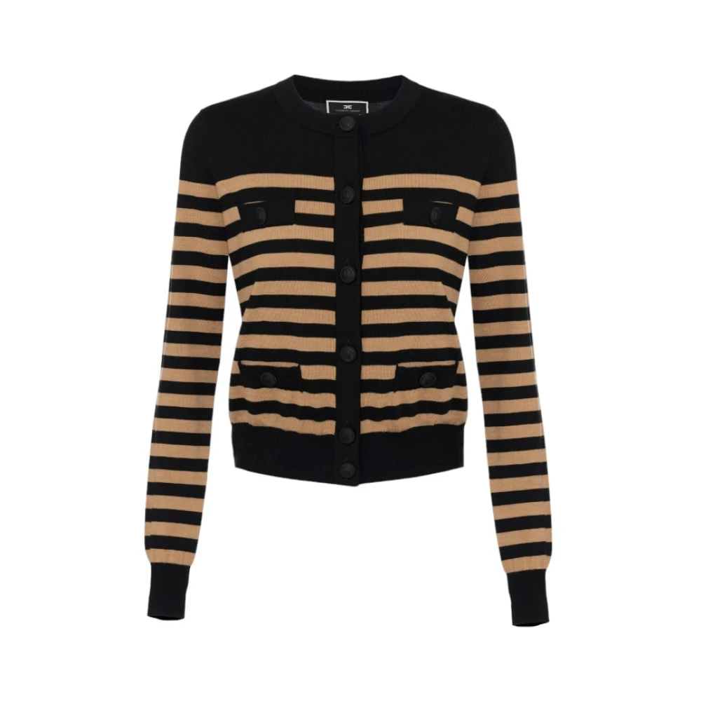 Elisabetta Franchi Stijlvolle Gebreide Top Black Dames
