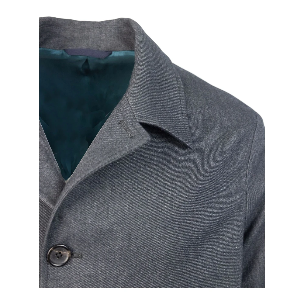 PS By Paul Smith Casual Overshirt met Contrastvoering Gray Heren