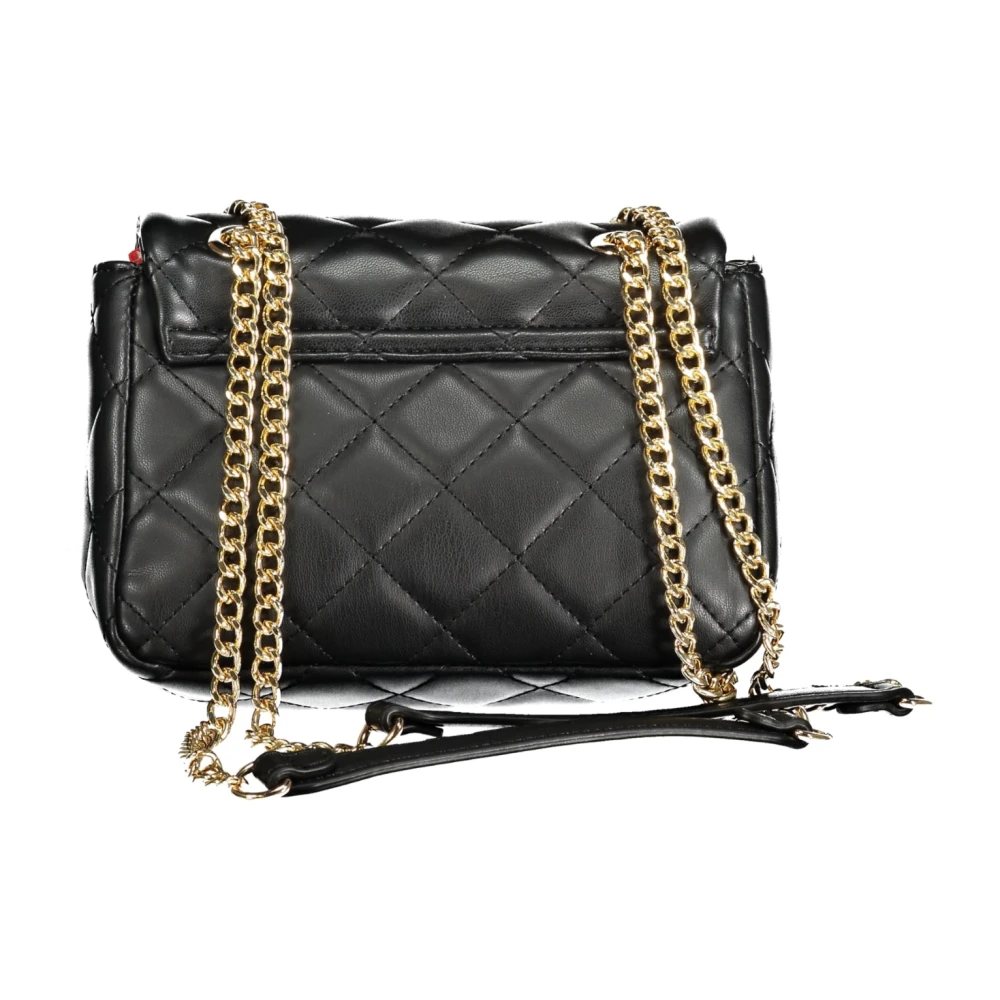 Valentino by Mario Valentino Zwarte Schoudertas met Kettingriem Black Dames