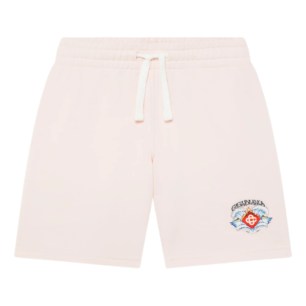 Casablanca Girls Pink Shorts, 9 Y, Waves Sweat Shorts