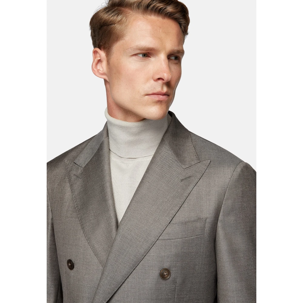 Boggi Milano Dubbelrijig Kostuum Gray Heren