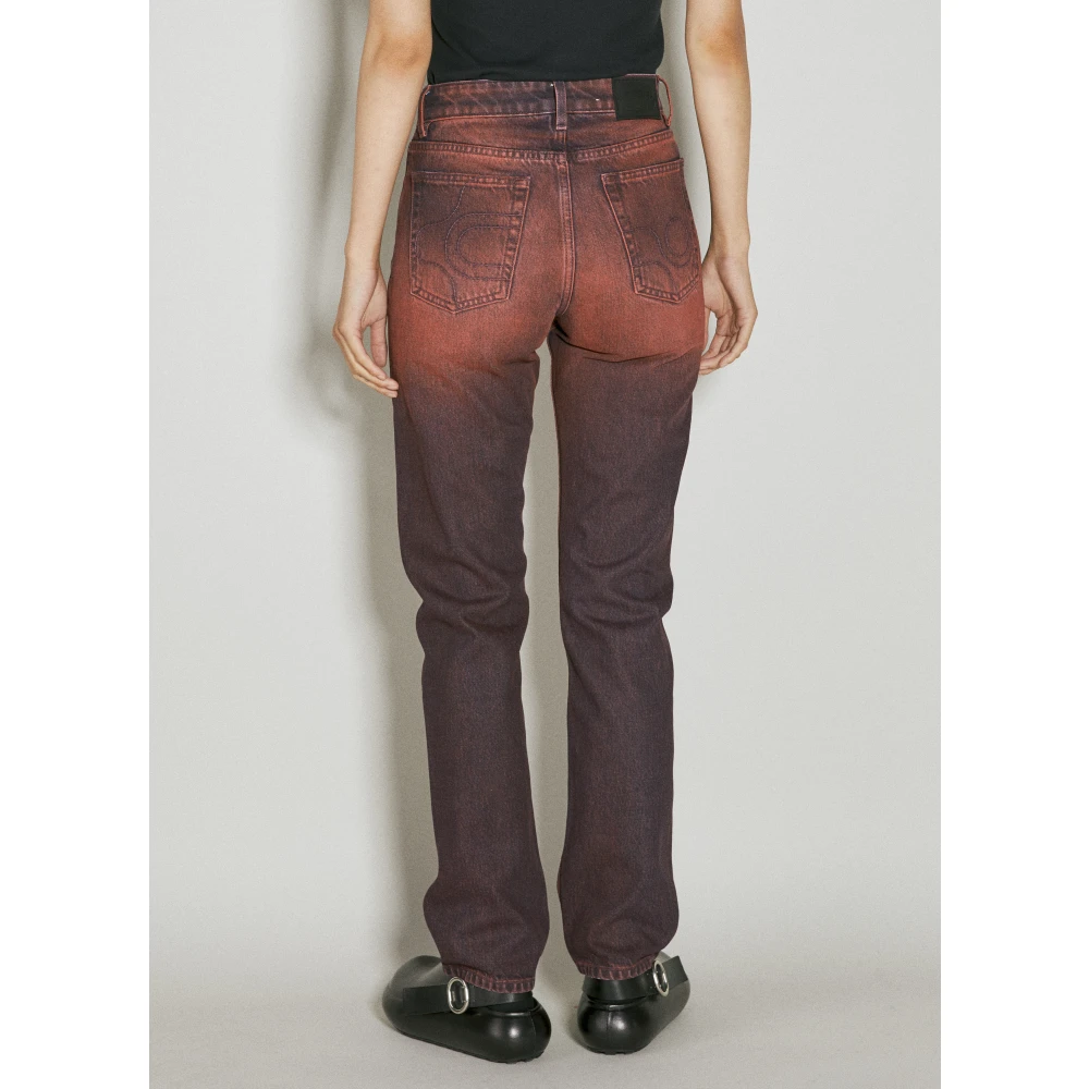Eytys Ombre Jeans met Handtekening Borduurwerk Brown Dames