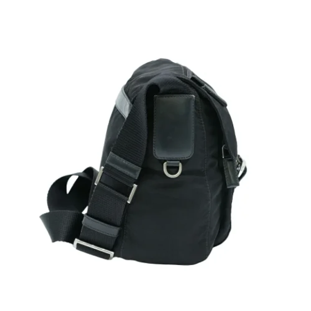 Prada Vintage Pre-owned Nylon shoulder-bags Black Dames