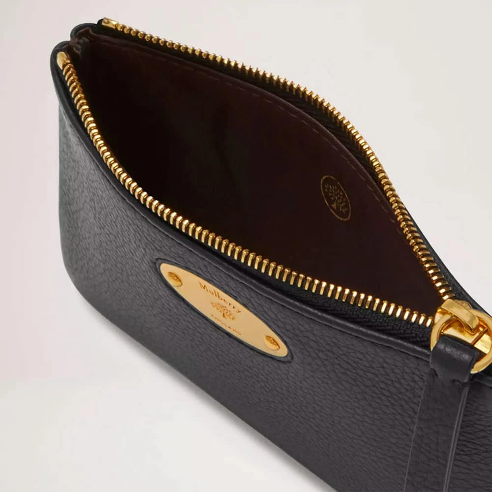 Mulberry Kleine Rits Portemonnee Black Dames