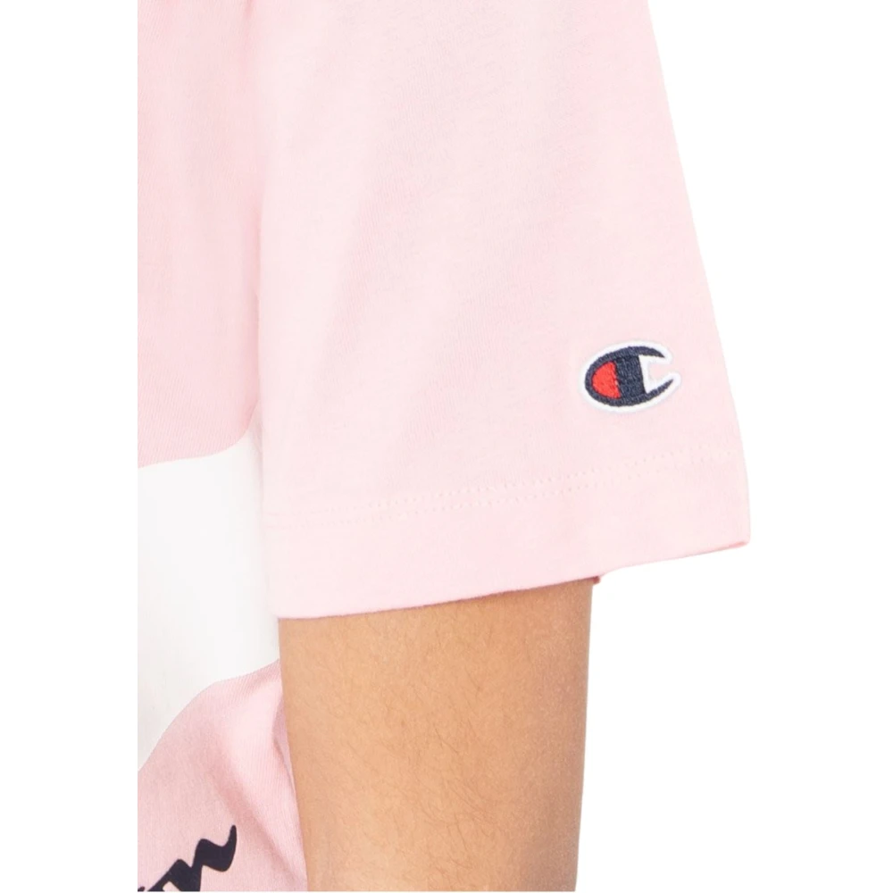 Champion Korte Mouw T-shirt Pink Dames