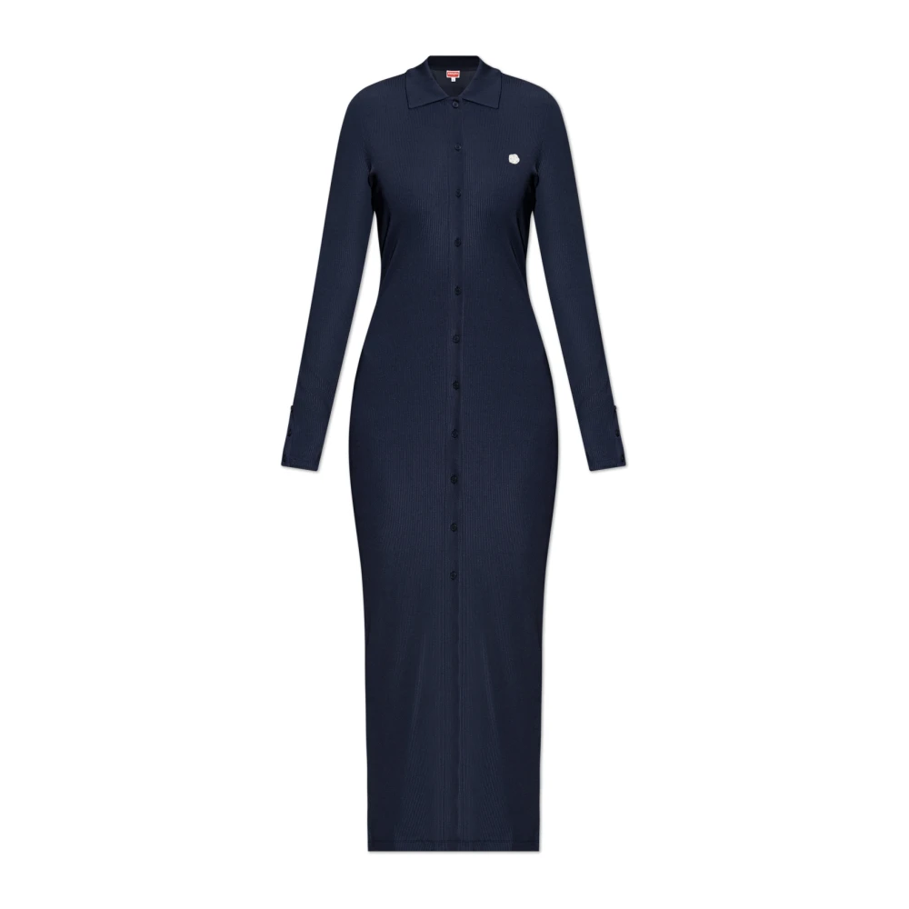 Kenzo Jurk met polokraag Blue Dames
