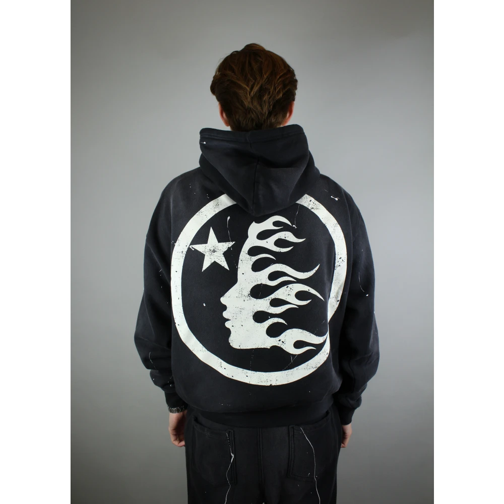 Hellstar Flame Hoodie 'Black' Black Heren