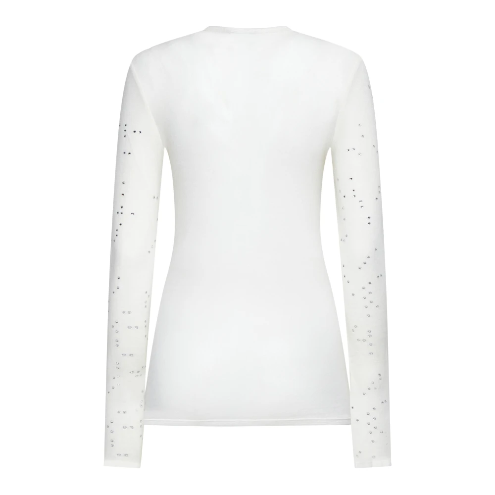 Alysi Stijlvolle Sweaters met Applicaties White Dames