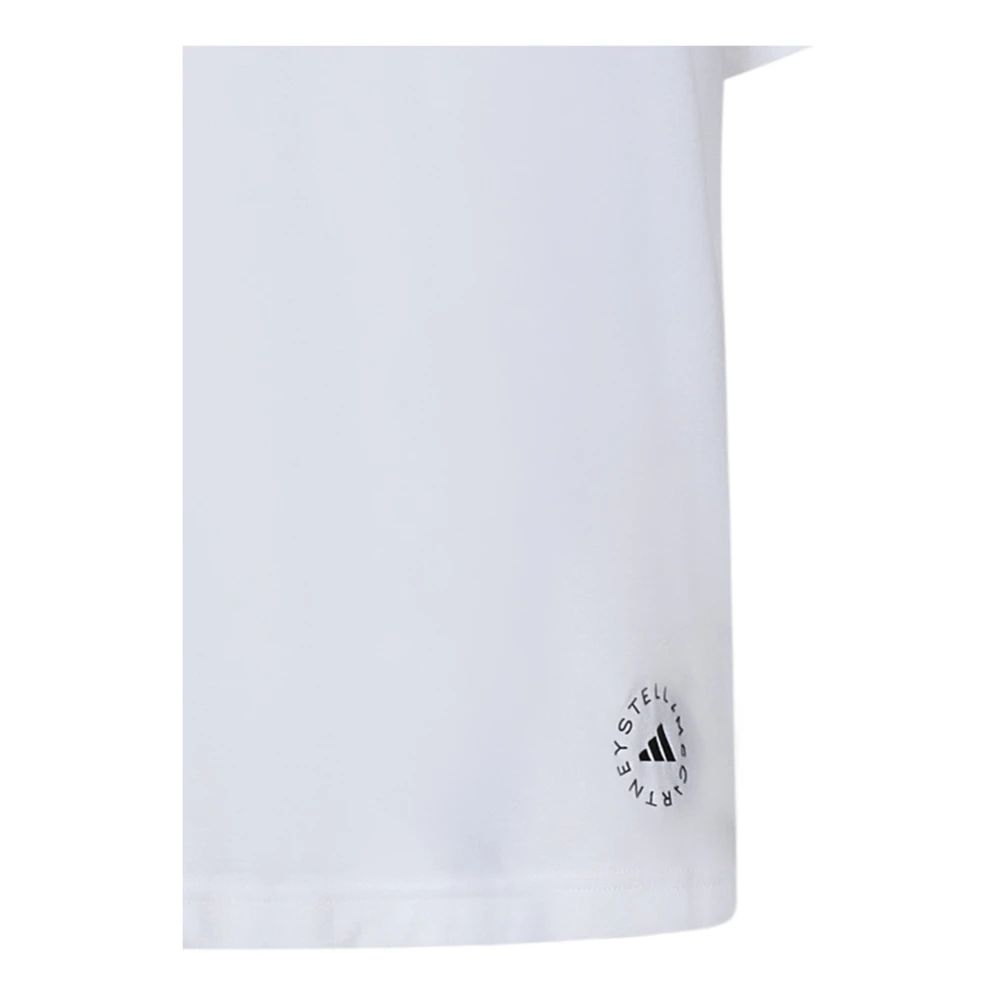 adidas by stella mccartney Witte Ribgebreide T-shirts en Polos White Dames