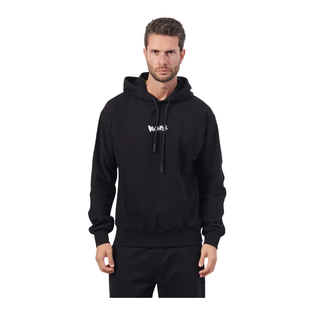 Disclaimer Zwarte hoodie met Maxi-logo Black Heren
