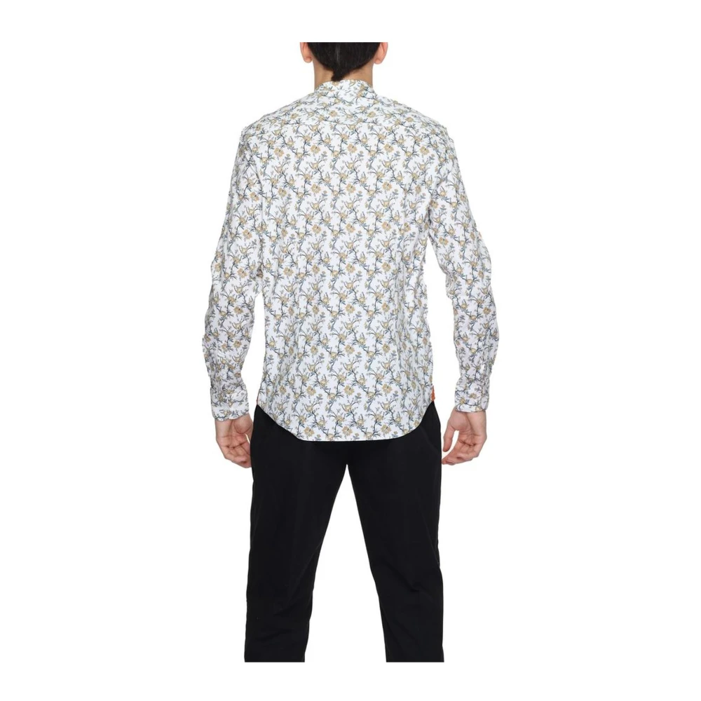 Gianni Lupo Lange mouwen katoenen overhemd Lente Zomer Collectie Multicolor Heren