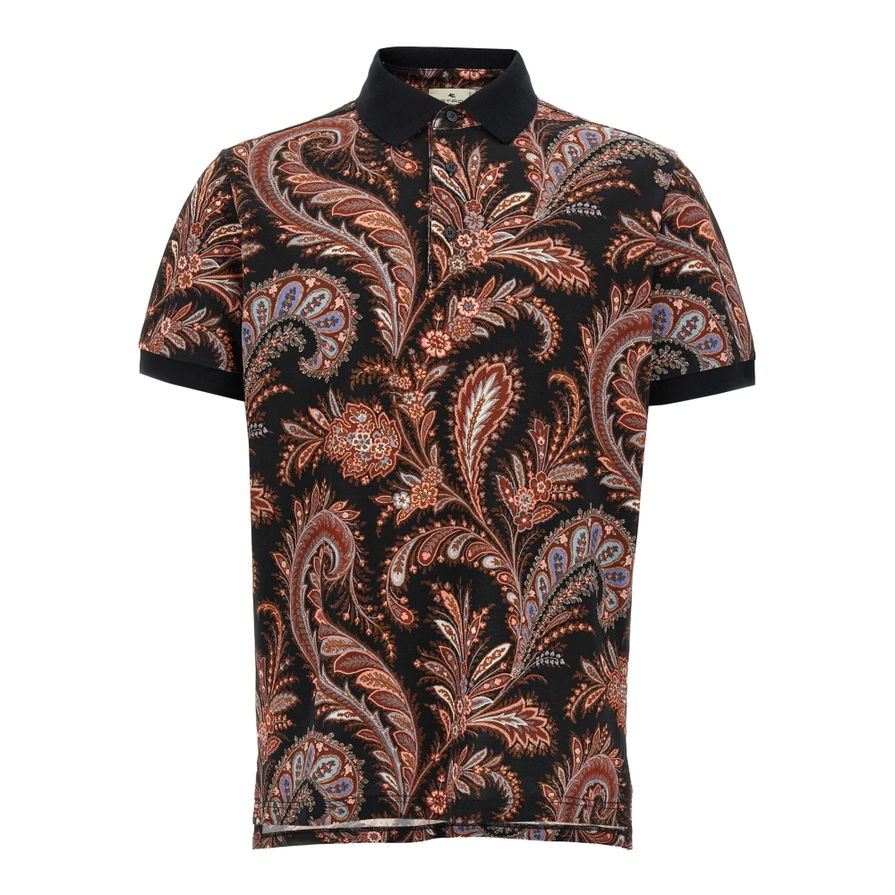 Etro Men's Floral Paisley Cotton Polo Shirt