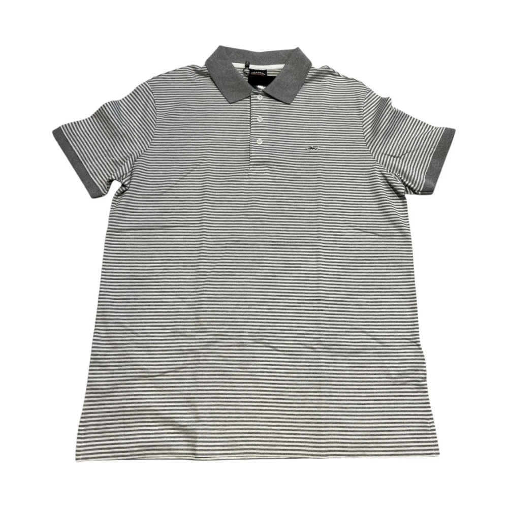 PAUL & SHARK Gestreept Poloshirt Wit & Grijs Gray Heren