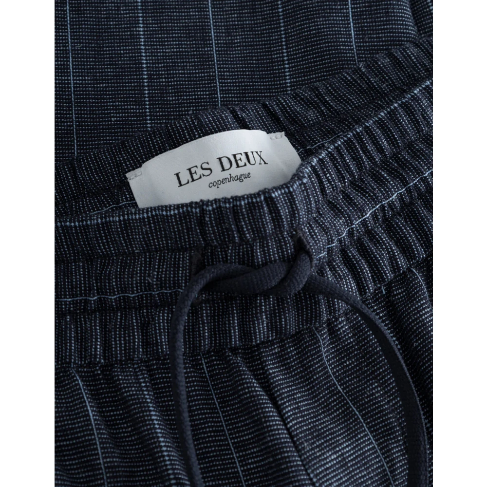 Les Deux Linnen Pak Sweat Hybrid Broek Blue Heren