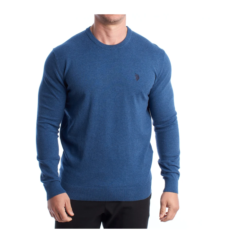 U.s. Polo Assn. Men's Blue Round-Neck Knitwear