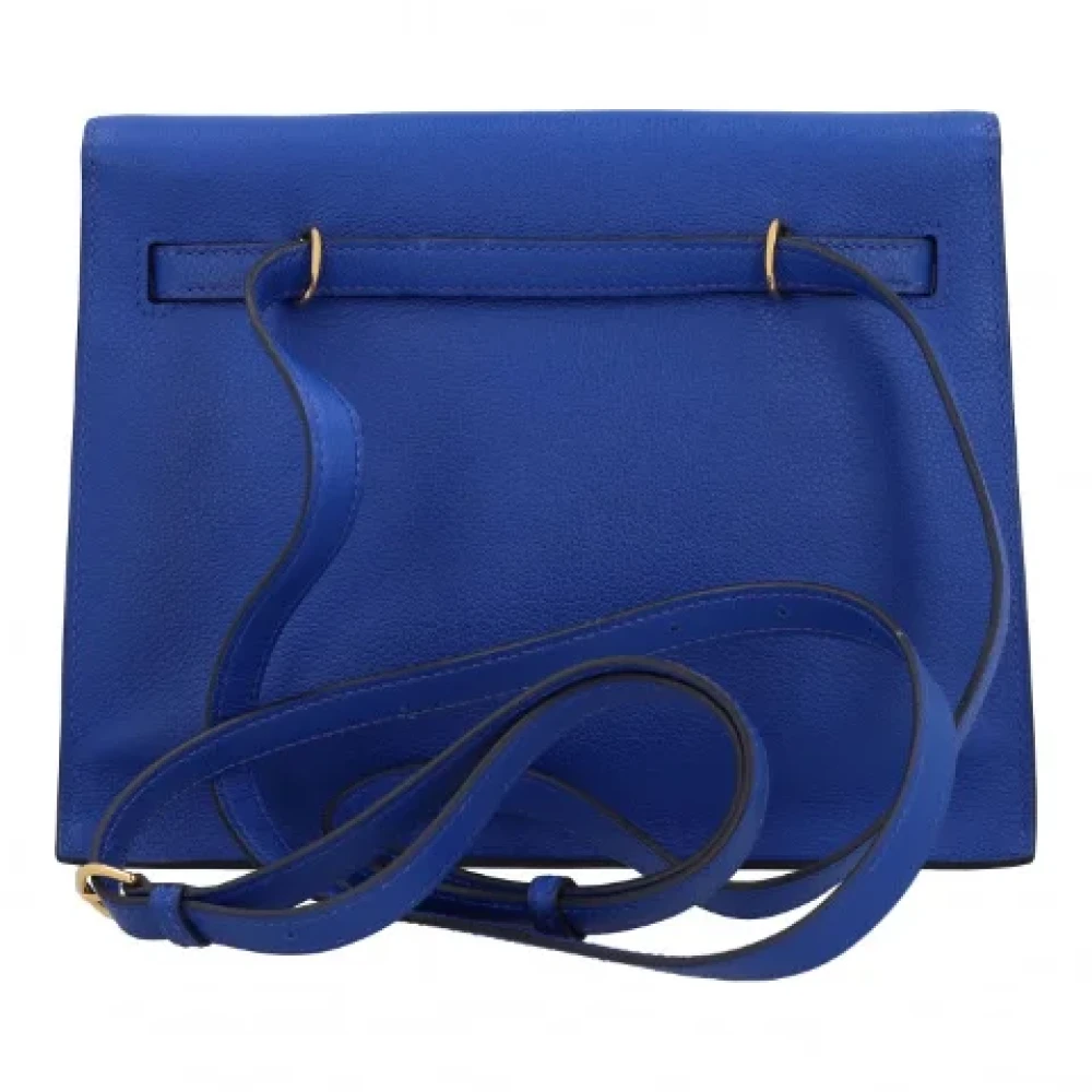 Hermès Vintage Pre-owned Fabric shoulder-bags Blue Dames