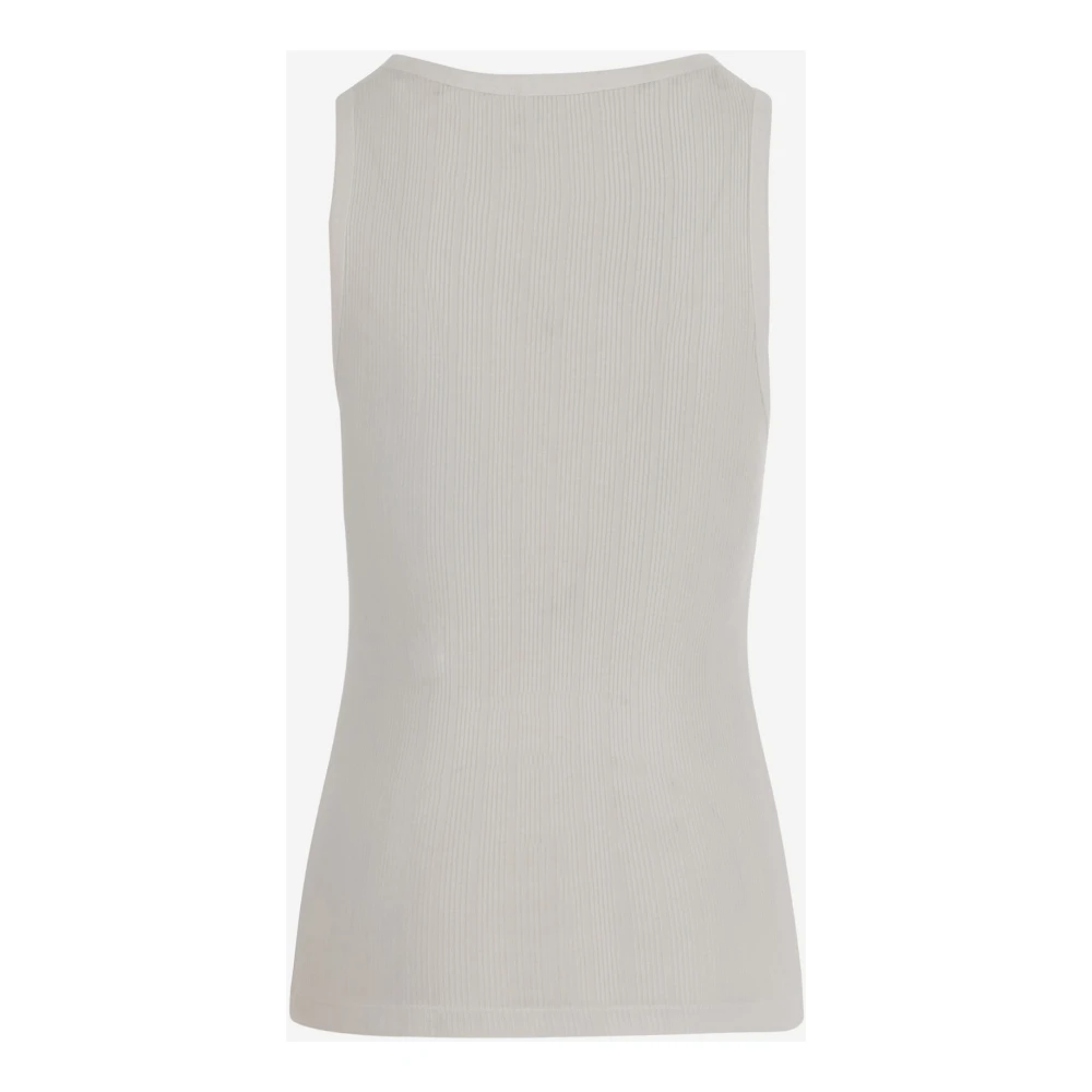 Patou Logo Gebreide Top met Ritssluiting White Dames