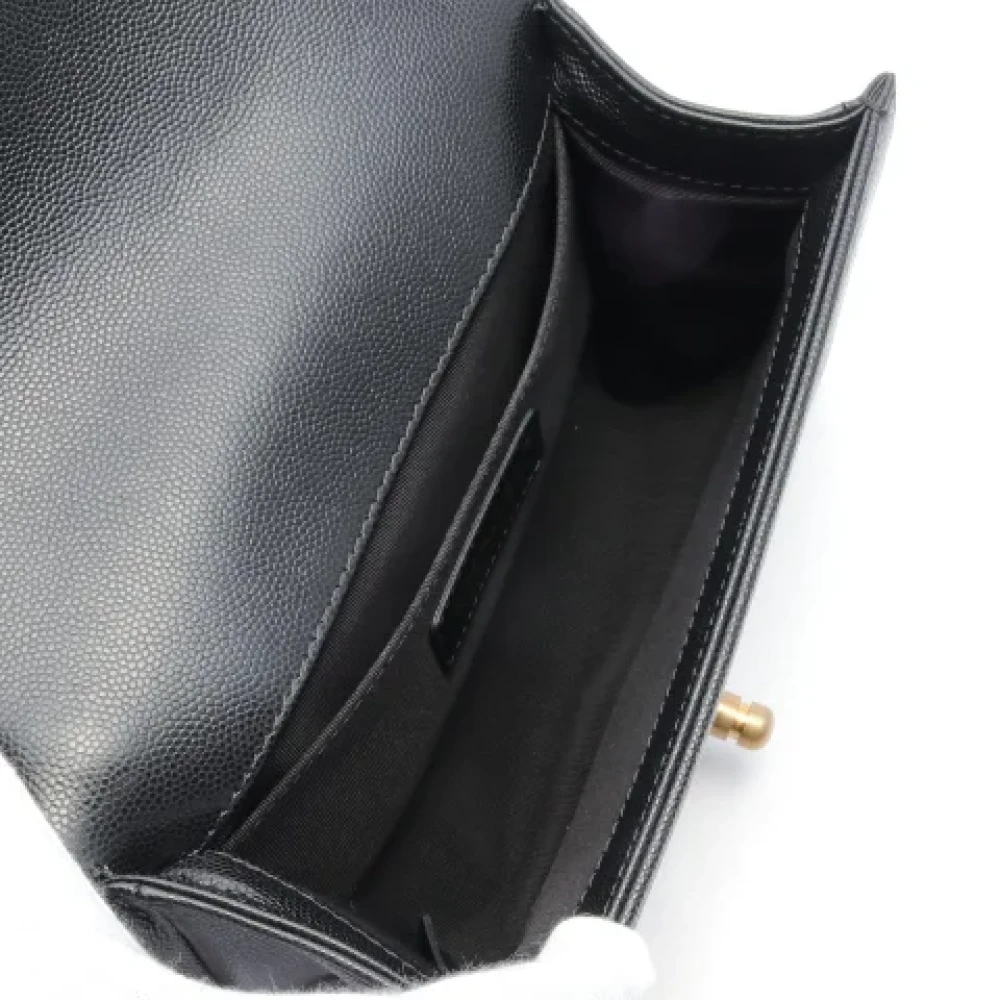 Chanel Vintage Pre-owned Leather crossbody-bags Black Dames
