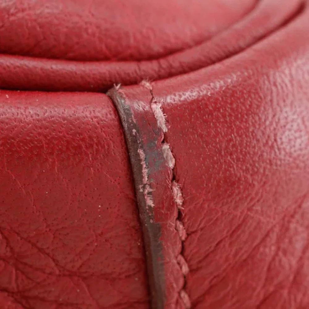 Hermès Vintage Pre-owned Leather shoulder-bags Red Dames