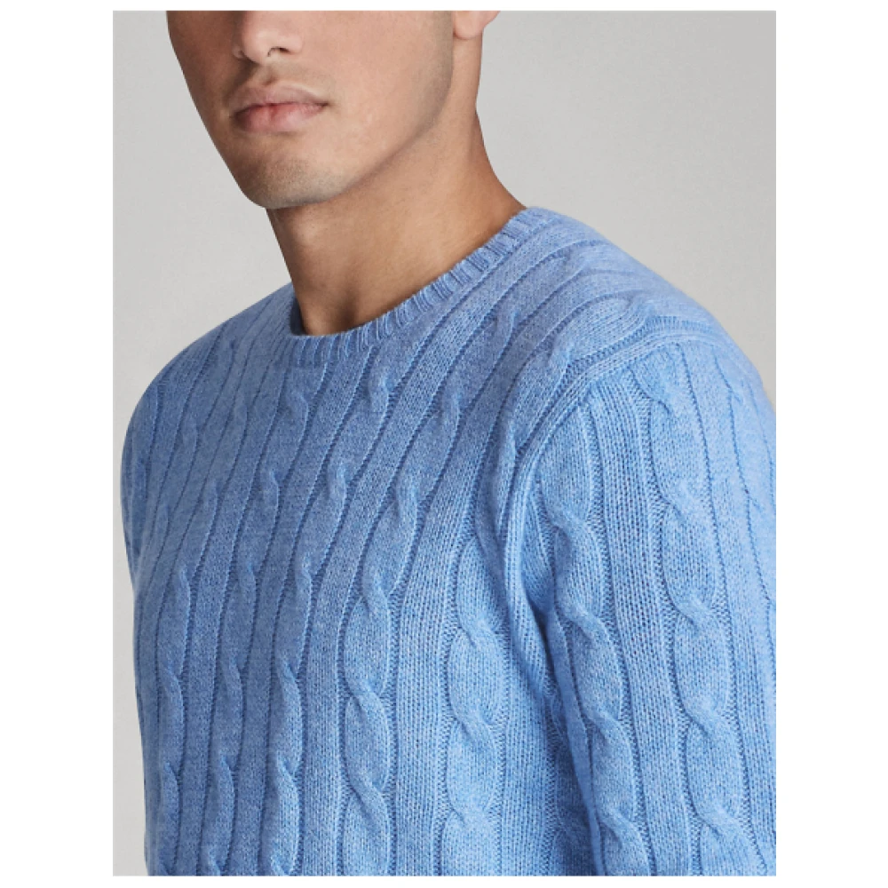 Polo Ralph Lauren Klassieke Italiaanse kasjmier trui Blue Heren