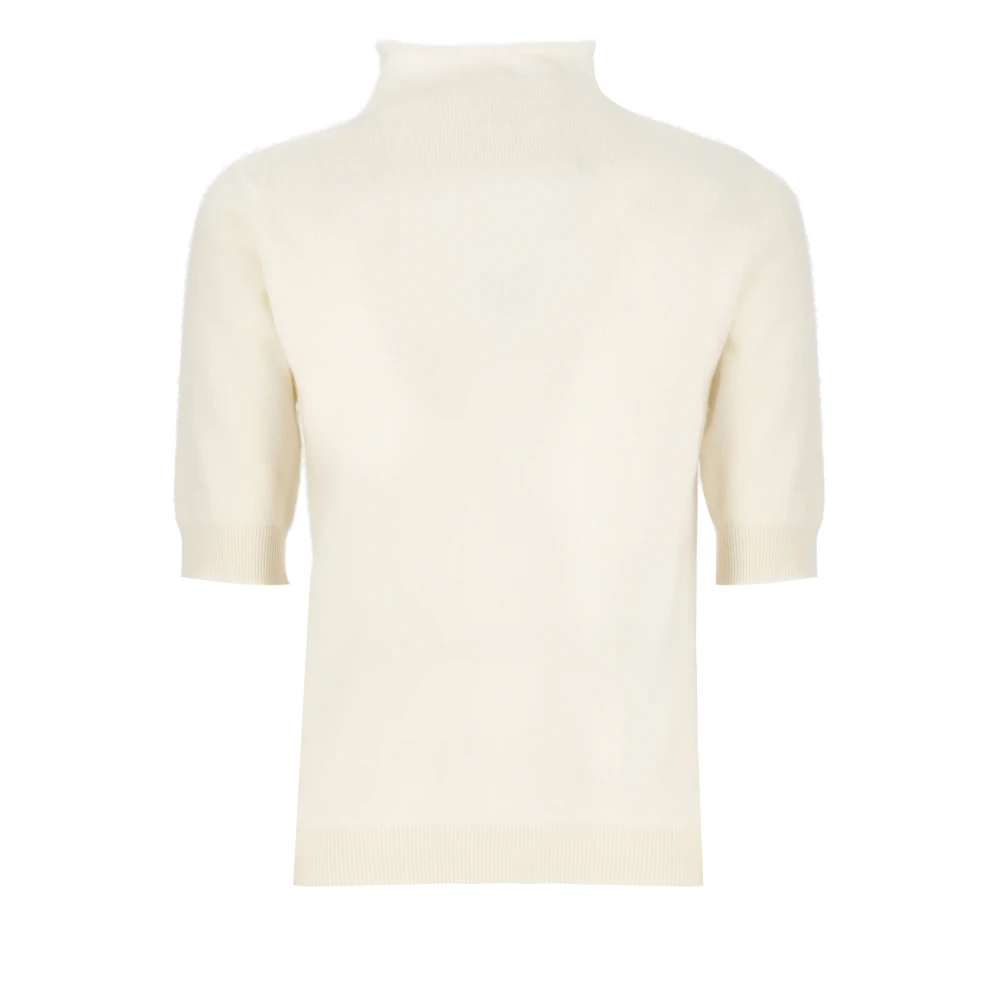 Kangra Witte Cashmere Trui Hoge Hals White Dames