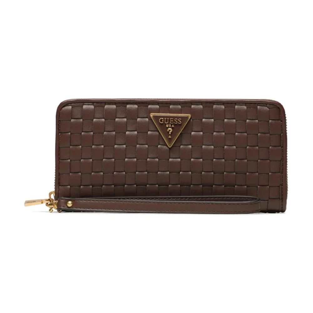 Guess Gevlochten PU leren portemonnee Lisbet Brown Dames